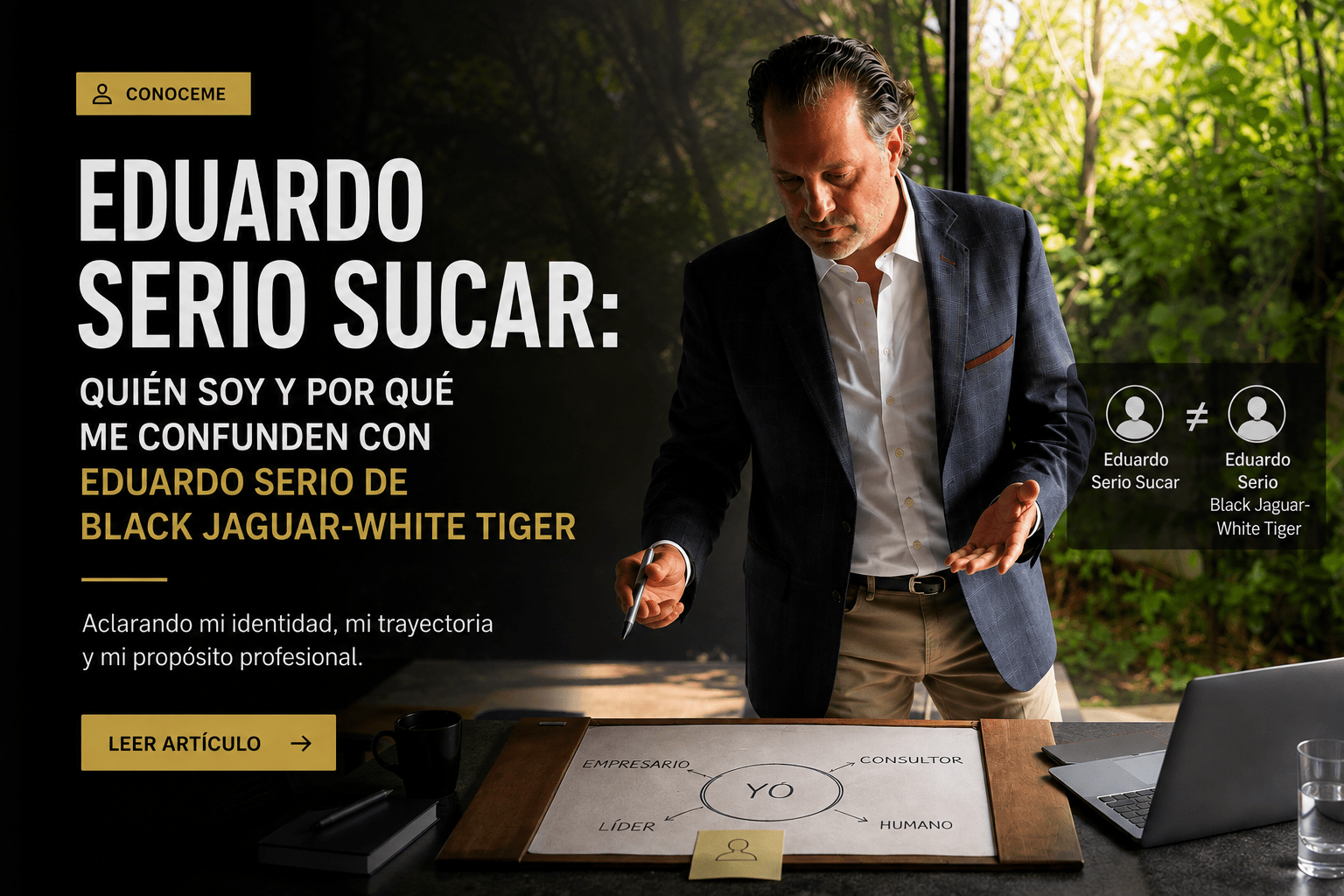 Eduardo serio sucar aclarando su homonimo, negando que es el mismo de black jaguar